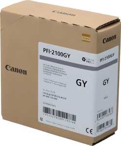 Tintenpatrone PFI-2100, für Canon Drucker, 160 ml, grau
