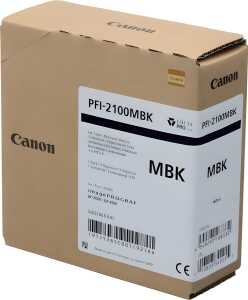Tintenpatrone PFI-2100, für Canon Drucker, 160 ml, mattschwarz