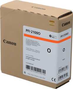 Tintenpatrone PFI-2100, für Canon Drucker, 160 ml, orange