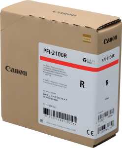 Tintenpatrone PFI-2100, für Canon Drucker, 160 ml, rot