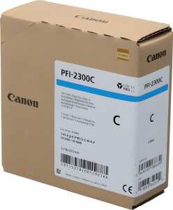 Tintenpatrone PFI-2300, für Canon Drucker, 330 ml, cyan