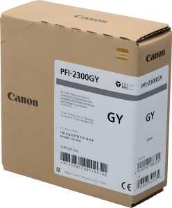 Tintenpatrone PFI-2300, für Canon Drucker, 330 ml, grau