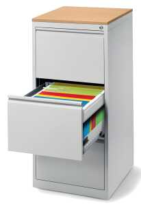 Hängeregistraturschrank, 1bahnig, 3 Schubl 1020 x 460 x 620 mm, grau