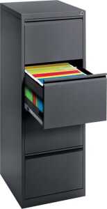 Hängeregistraturschrank 1bahnig 4 Schubl 1320 x 460 x 620 mm anthrazit