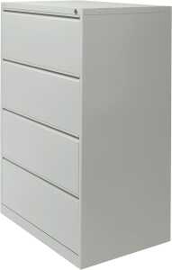 Hängeregistraturschrank, 2bahnig, 4 Schubl 1320 x 840 x 620 mm, grau