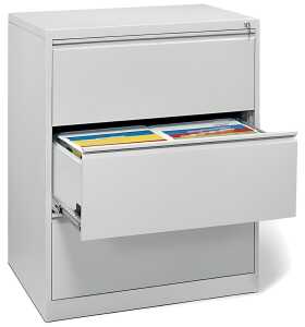 Hängeregistraturschrank, 2bahnig, 2 Schubl 1020 x 840 x 620 mm, grau