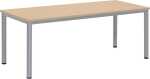 Besprechungstisch BASE-MODUL Q, 720 x 1800 x 800 mm, ahorn