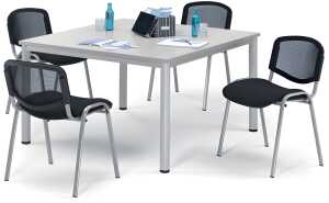 Besprechungstisch BASE-MODUL Q, 720 x 1200 x 1200 mm, grau