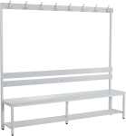 Garderobenbank, Kunststoffleisten, 1850 x 2000 x 395 mm,...