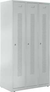 Garderobenspind, Drehriegelschloss, 1700 x 870 x 500 mm, grau/grau