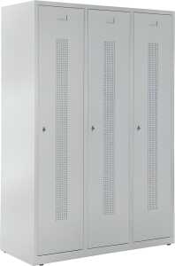 Garderobenspind, Drehriegelschloss, 1700 x 1185 x 500 mm, grau/grau