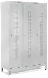 Garderobenspind, Füße, Riegelschl, 1800 x 1185 x 500 mm, grau/grau