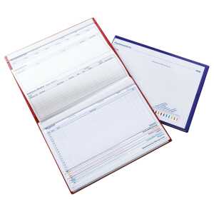 PVC-Pflegedokumappe, professional line, Reiterleiste, rot