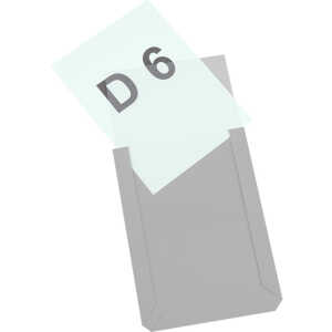Magnet-Sichttasche DIN A6 hoch, transparent