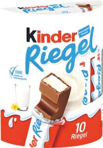 Ferrero kinder Riegel, 10 Riegel aus Schokolade Milch-Creme-Füllung