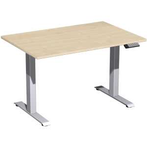 Elektro-Hubtisch Elevate Basic, 800 x 1200 mm, ahorn/silber