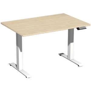 Elektro-Hubtisch Elevate Basic, 800 x 1200 mm, ahorn/weiß