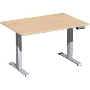 Elektro-Hubtisch Elevate Basic, 800 x 1200 mm, buche/silber