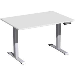 Elektro-Hubtisch Elevate Basic, 800 x 1200 mm, lichtgrau/silber