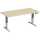 Elektro-Hubtisch Elevate Basic, 800 x 1600 mm, ahorn/silber
