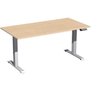 Elektro-Hubtisch Elevate Basic, 800 x 1600 mm, buche/silber