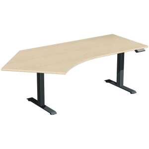 Elektro-Hubtisch Elevate Basic, 135° links, 2166 mm, ahorn/anthrazit
