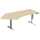 Elektro-Hubtisch Elevate Basic, 135° links, 2166 mm, ahorn/weiß