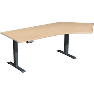 Elektro-Hubtisch Elevate Basic, 135° links, 2166 mm, buche/anthrazit