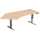 Elektro-Hubtisch Elevate Basic, 135° links, 2166 mm, buche/silber