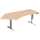 Elektro-Hubtisch Elevate Basic, 135° links, 2166 mm, buche/weiß