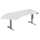 Elektro-Hubtisch Elevate Basic, 135° links, 2166 mm, lichtgrau/silber