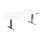 Elektro-Hubtisch Elevate Basic, 135° links, 2166 mm, weiß/silber