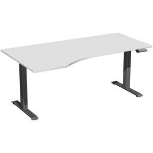 Elektro-Hubtisch Elevate Basic, li 1000 x 1800 mm, lichtgrau/anthrazit