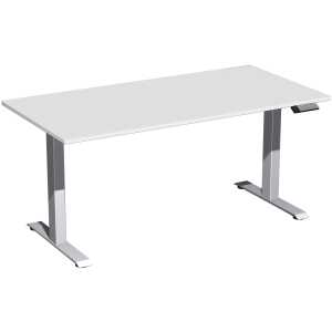 Elektro-Hubtisch Elevate Plus, 800 x 1600 mm, lichtgrau/silber