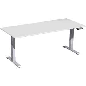 Elektro-Hubtisch Elevate Plus, 800 x 1800 mm, lichtgrau/silber