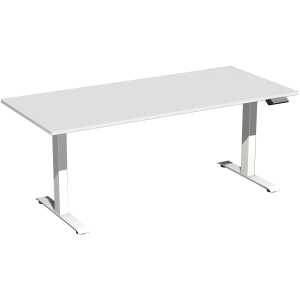 Elektro-Hubtisch Elevate Plus, 800 x 1800 mm, lichtgrau/weiß