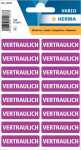 Textetiketten Vertraulich 20 Blatt = 1 Pack VE = 1 Karton...