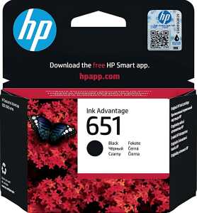 Tintenpatrone 651, für HP-Drucker, ca. 600 Seiten, schwarz
