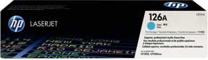 Toner Cartridge 126A, für HP Drucker, ca. 1.000 Seiten, cyan