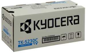 Toner-Kit TK-5230C, für Kyocera Drucker, ca. 2.200 Seiten, cyan