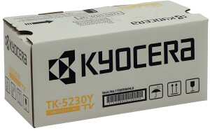 Toner-Kit TK-5230Y, für Kyocera Drucker, ca. 2.200 Seiten, gelb