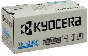 Toner-Kit TK-5240C, für Kyocera Drucker, ca. 3.000 Seiten, cyan