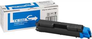 Toner-Kit TK-580C, für Kyocera Drucker, ca. 2.800 Seiten, cyan
