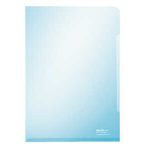 Sichthülle, A4, blau, PVC-Folie, 15 my, oben/rechts offen