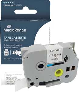 Schriftband zu Brother TZe-251, 24 mm, Länge: 8 m, schwarz auf weiß