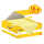 Haftnotiz Sticky Notes, 38 x 51 mm, gelb, 100 Blatt/Block, 24 Blöcke