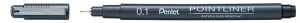 Fineliner permanent 0,1 mm, schwarz