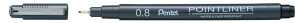 Fineliner permanent 0,8 mm schwarz