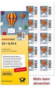 Briefmarke 0,95 Bogen, Motiv 10er Packung, vom Umtausch ausgeschlossen