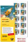Briefmarke 1,80 Bogen, Motiv 10er Packung, vom Umtausch...